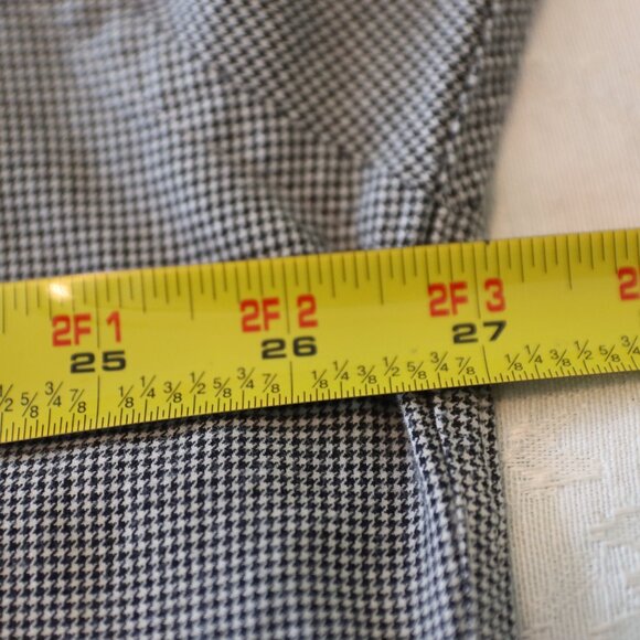 Alfani Men's Black and White small herringbone print Dress Shirt 17 1/2 34-35 - Picture 11 of 12